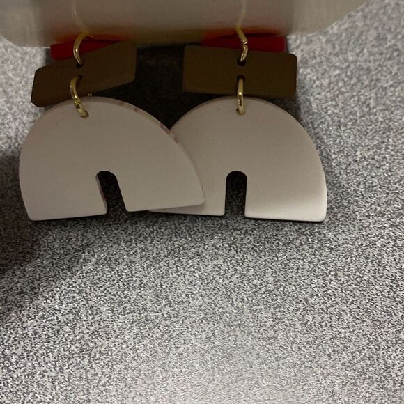 NWT Christmas earrings ho ho ho red and white - Picture 3 of 4